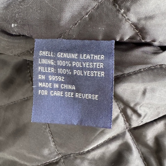 Vintage Rainforest Black Leather Jacket Quilted Lining Buckle Details Medium - Picture 6 of 10